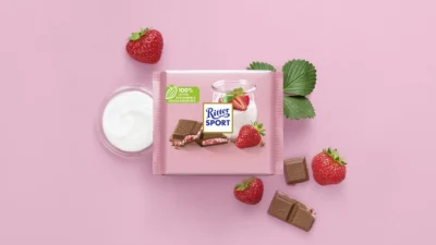 Ritter Sport - Milk Chocolate with Strawberry Creme